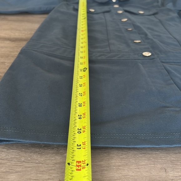 NWT Zara Blue Denim button down Mini Dress Sz S - Picture 7 of 10